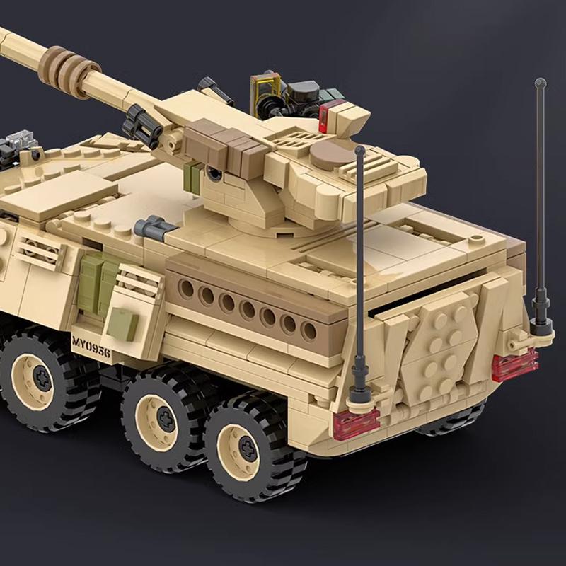 Non-Toxic Ww2 Military M1128 Mobile Gun Tank Building Blocks P-51 Fighter Bricks Puzzle Toys Soldier Armored Car Model Adult Children Gift