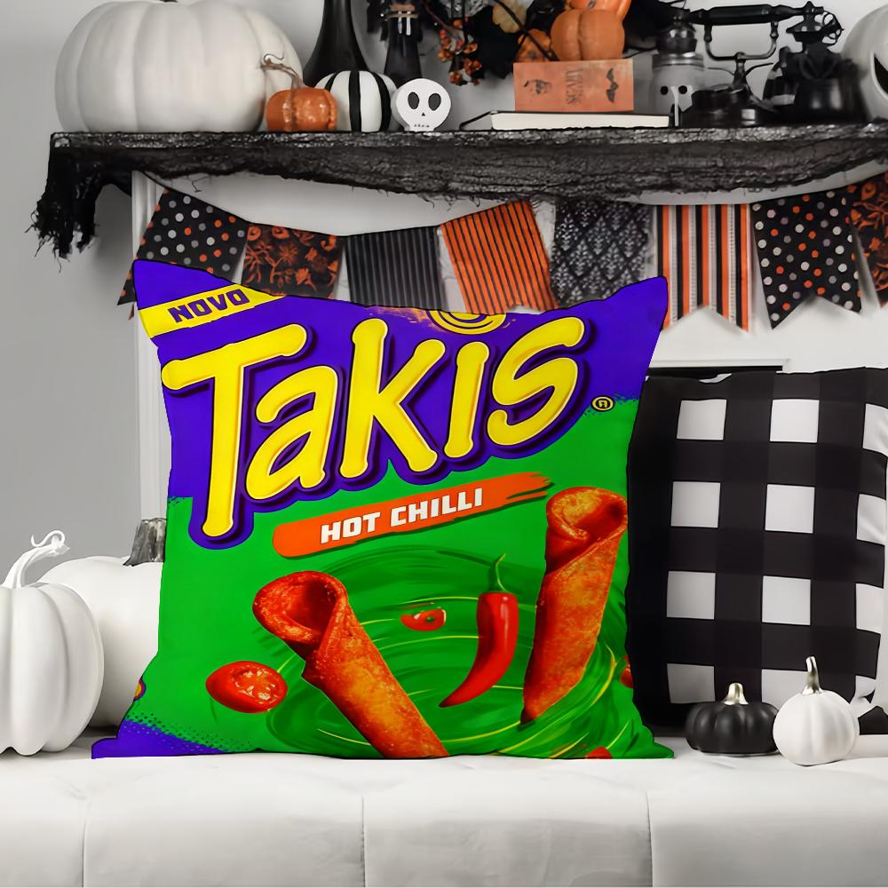 Corn Flakes Snacks T-Takis Kissenbezug Bürokissen Geeignet für Sofa Auto Schlafzimmer Dekorative Kissenhülle