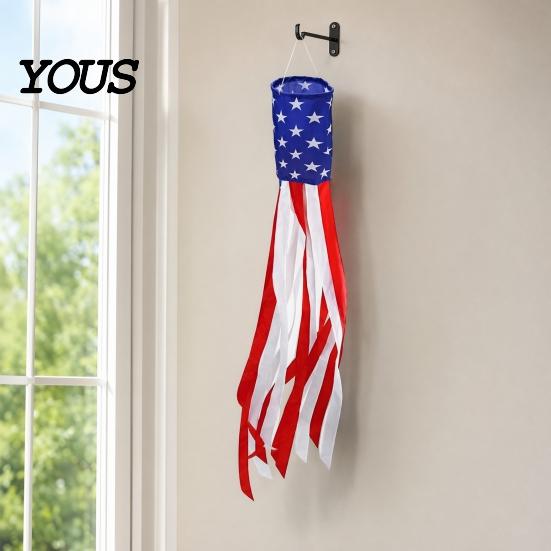 Party-Banner 4. Juli Außendekoration, Amerikanische Flagge Veranda-Schild, Rot Weiß Blau Dekorationsartikel Hängendes Banner, USA Fächerfahne,