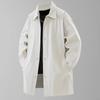 Men's Trench Coats Single Button Windbreaker Fashion High Quality Comfortable Long Outerwear