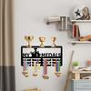 Wall Mounted Display Rack with Hooks for Award and Hanging Items