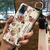 Kickstand Durable Phone Case For ZTE Blade A71/Optus X Swift 5G Back Cover Soft case Flower Fashion Design Lanyard Ring