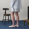 LESS 2026 Autumn Light Blue Striped Casual Shorts