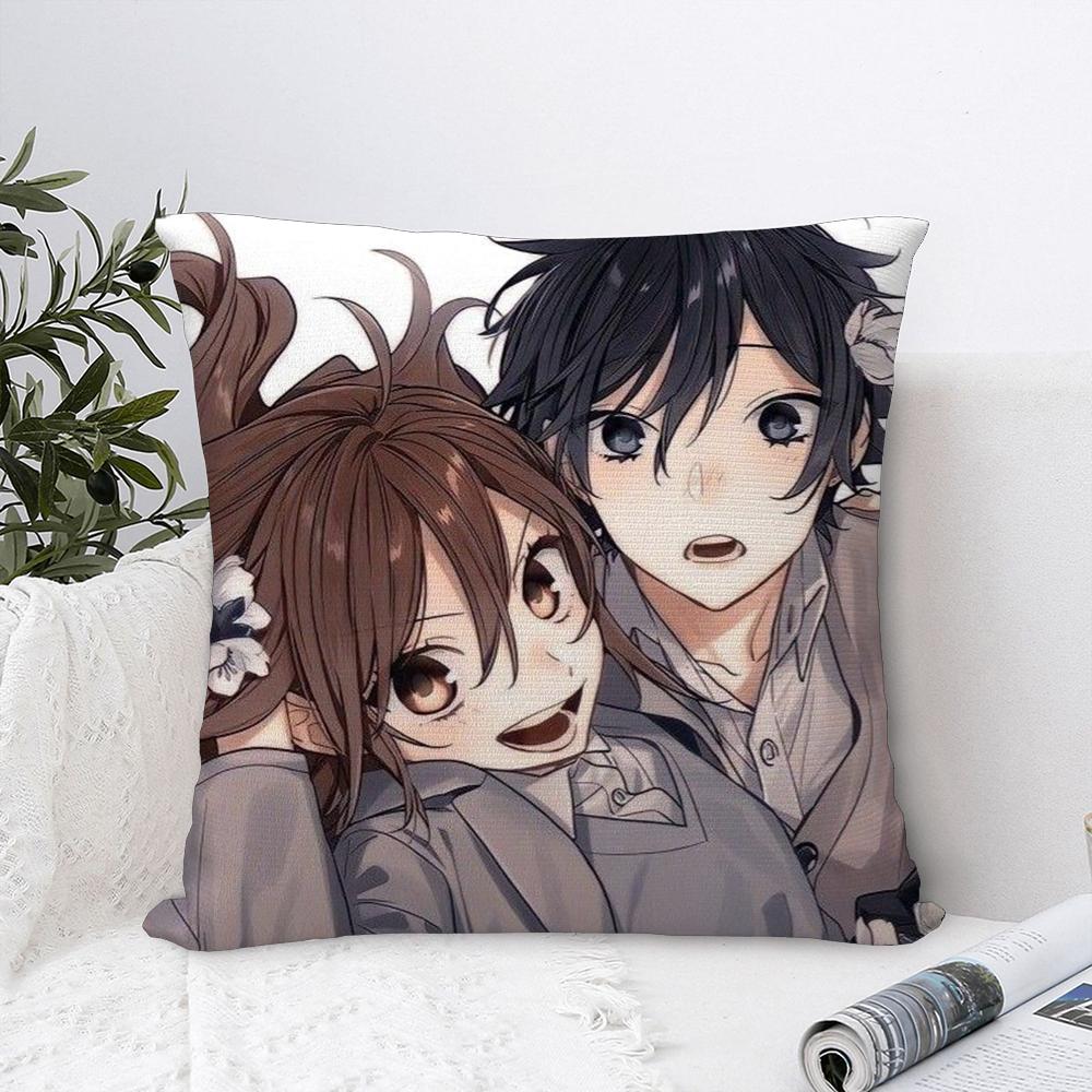 H-Horimiya Anime Pillow Case Plush Fabric Soft Pillowcase Double Sided Print Sofa Cushion Cover Throw Pillow Cover