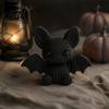 3D Printed Bat Statue Figurine with Knitted Texture Cartoon Halloween Decoration Ornaments Cute Animal for Desk Shelf Display And Home Decor Office