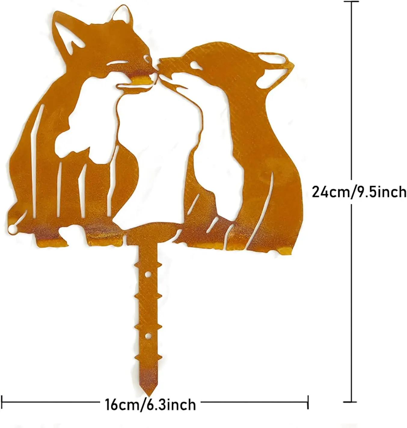 Садовые украшения Rusty Animal Garden Metal Yard Art Corten Steel Outdoor Decor Squirrel — фото 9