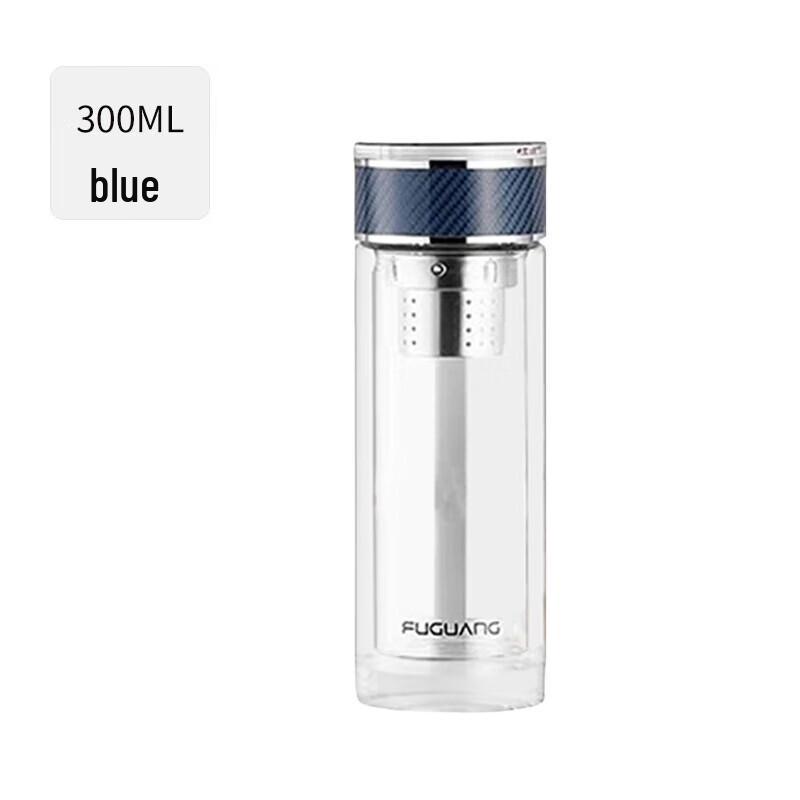 FUGUANG Elegant Double-Wall Glass Tea Infuser Bottle