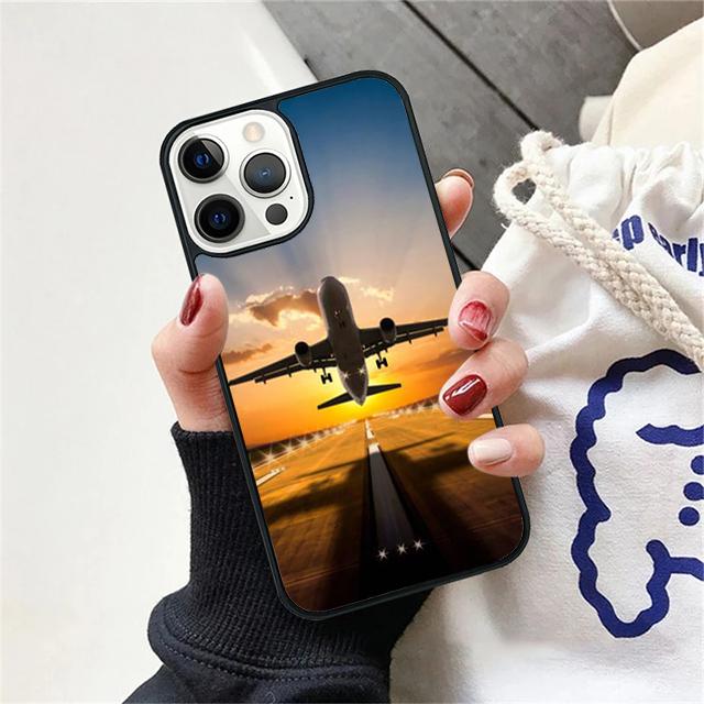 Aircraft Airplane Plane fly travel cloud Phone Case Cover For iPhone 17 Air 15 16 14 13 12 Pro Max 11 Pro Max Plus