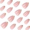 24Pcs Wearing Nails Almond Nail European and American Wearable Nail Tips Press On Nails Detachable Fake Nails