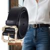 Adjustable PU Leather Belt Black Jeans Belt Fashion Women's Belts  for Jeans Dresses Decoration