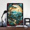 Golden Harmony of Fuji Art Tinplate Poster Customized Wall Art Vintage Metal Signs Retro Tin Plaque for Gaming Decoration Room