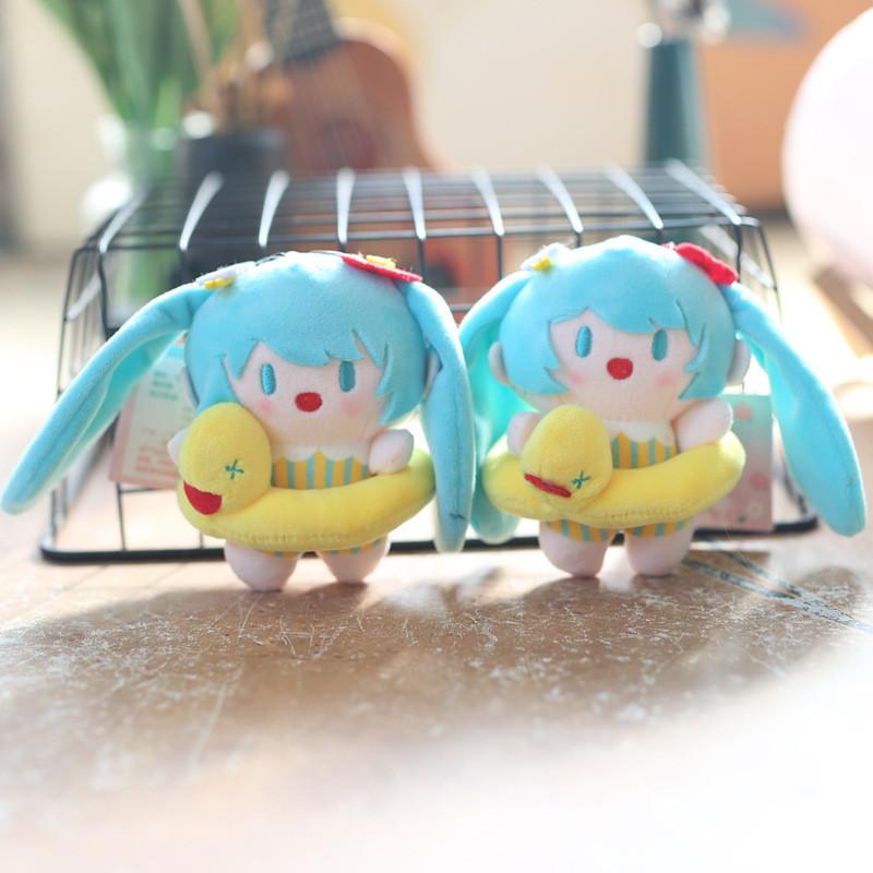 Miku Swim Hatsune Ring Keychain Anime Plush Toy Pp Cotton Gift Fans For
