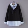 Maglia a maniche lunghe taglie forti da donna Collezione Primavera Autunno Felpa con design patchwork