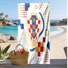 Asciugamano da Spiaggia con Stampa Calcio Croazia Asciugatura Rapida Super Assorbente Morbido Asciugamano da Bagno per Nuoto Spiaggia Viaggio Souvenir Regalo per Fan