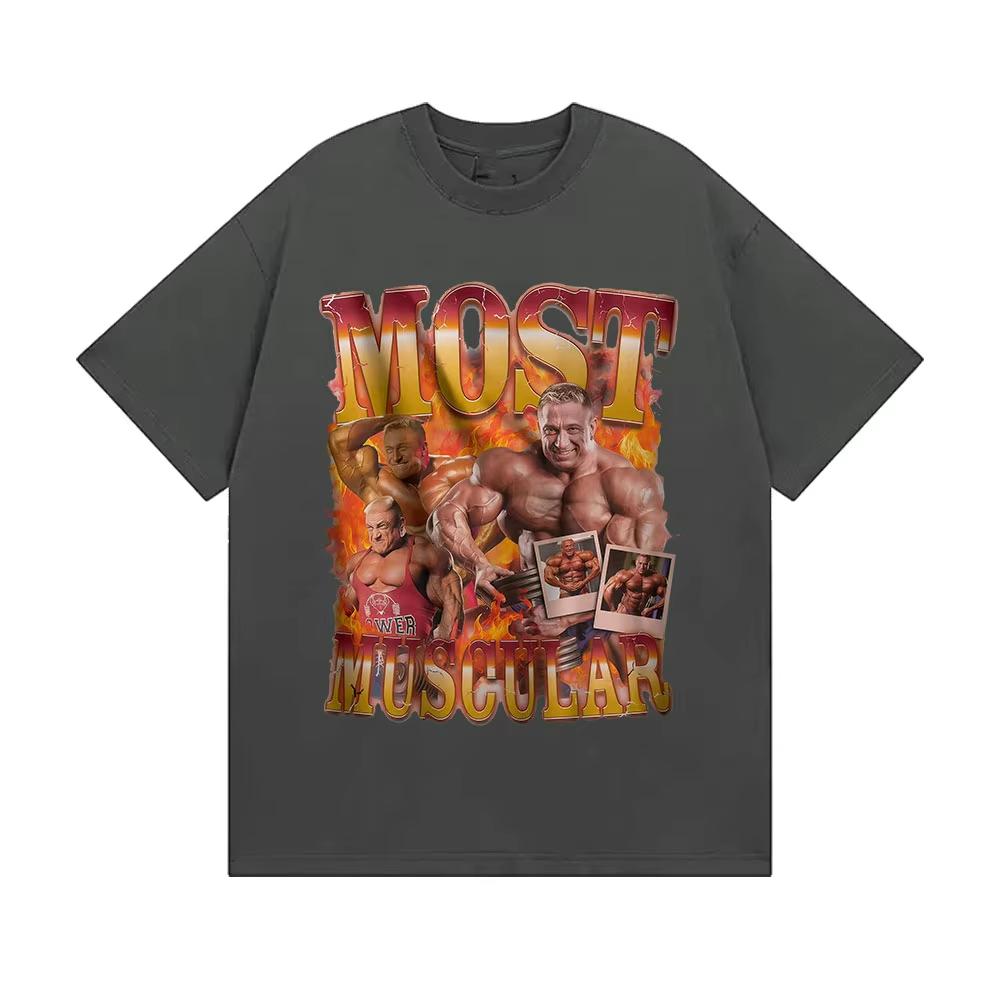 Markus Ruhl Gym Funny Meme T Shirt Unisexs Vintage High Quality Fashion Tshirts Unisex Casual Cotton Short Sleeve Tshirt Streetwear