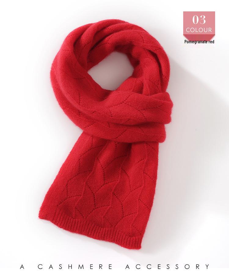 Women's Goat Cashmere Knit Scarf - Autumn/Winter Neck Warmer