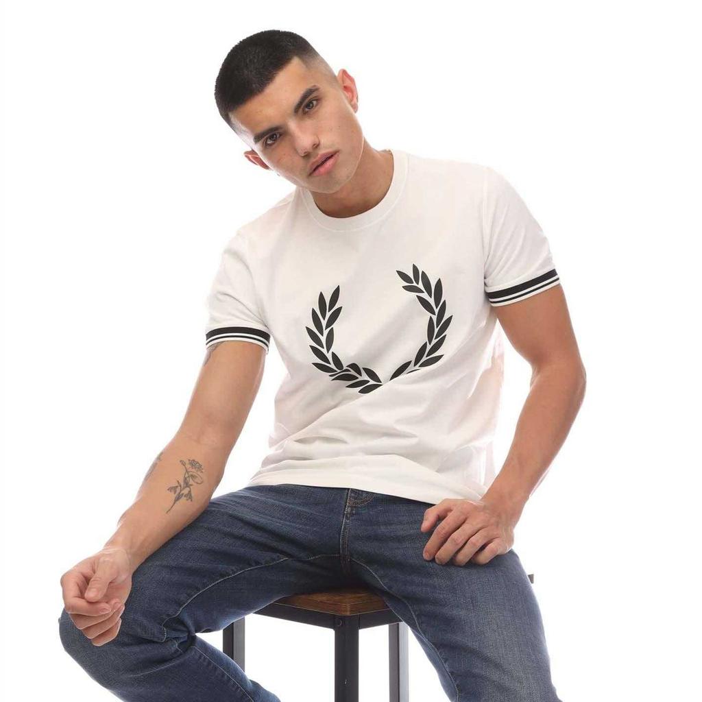 Fred Perry Mens Logo Printed T-Shirt