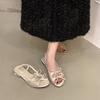 Niche Bow Sandals Fairy Shoes Summer with Skirt Temperament Vacation Satin Shoes