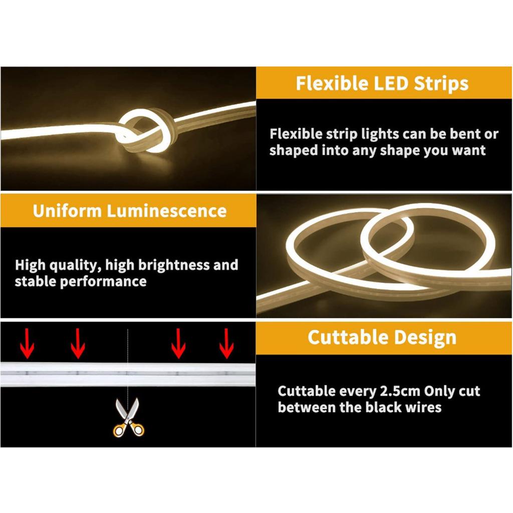 Bandă de lumini cu LED-uri Lumini cu LED-uri flexibile Iluminări de fundal TV rezistente la apă. Lumină cu bandă alimentată prin USB pentru casă
