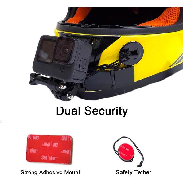 Helmet Chin Mount For GoPro, Adhesive Chin Mount Fit For Full Face Motorcycle Helmet, Immersive POV Recording, Compatible With GoPro Hero 13 12 11 10
