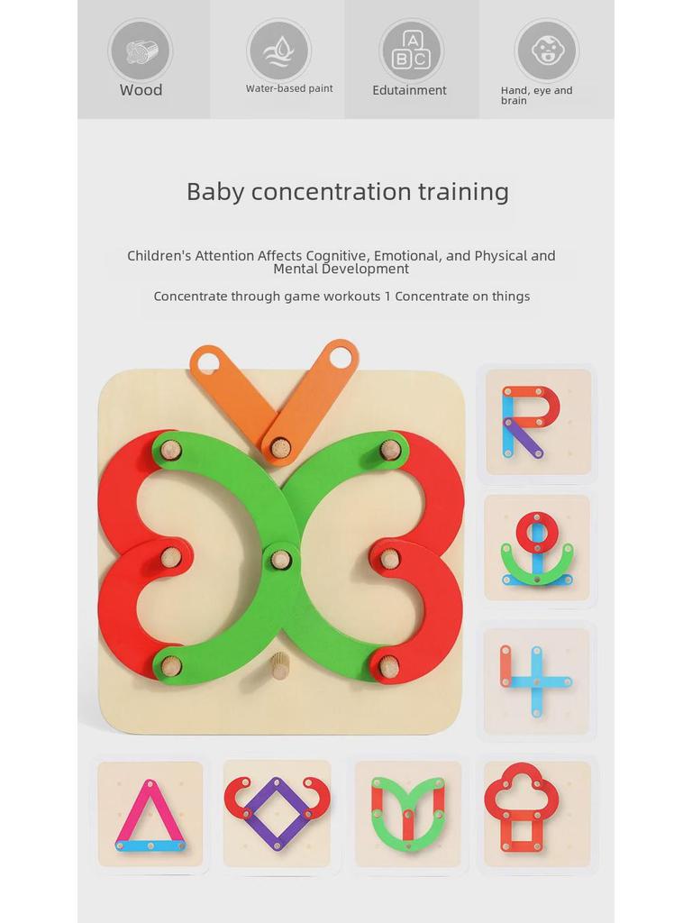 Wooden Balls Educational Toys for Kids: Shape-Matching Column Sets and Building Blocks for Boys and Girls