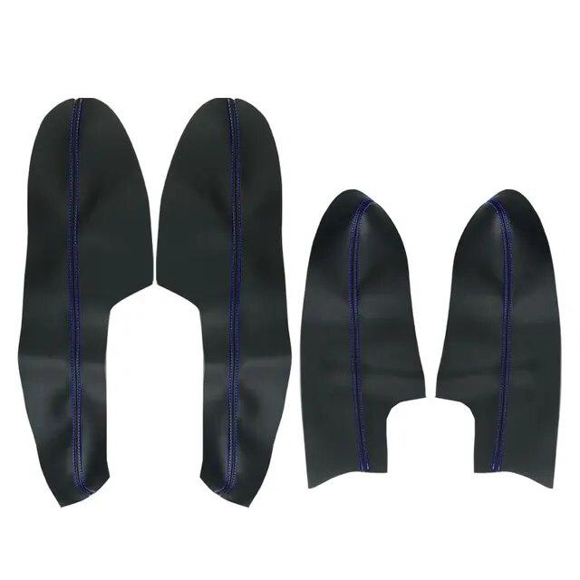 Microfiber Leather Interior Door Panels Guards Armrest Surface Covers Protective Trim For Nissan Qashqai J11 2016 2017 2018