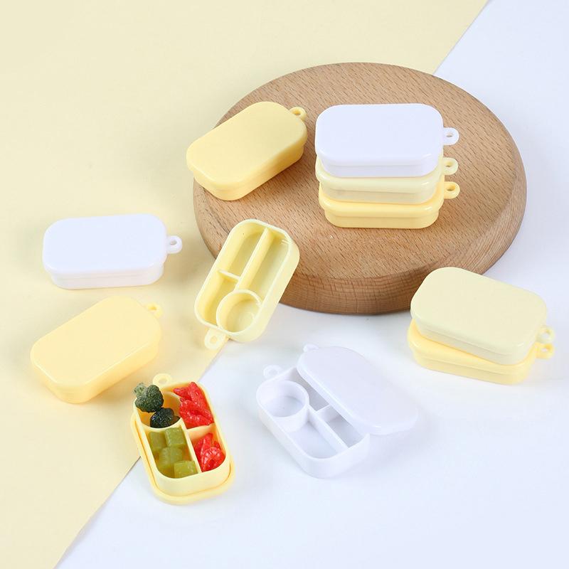 3Pcs Miniature Dollhouse Lunch Box Doll House Kitchen Food Decor Accessories Dollhouse Scene Toys