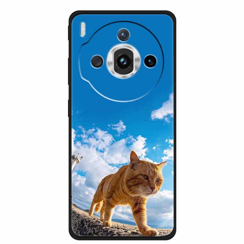 For ZTE nubia Z60S Pro 6.78" Case TPU Soft Black Silicone Painted Cute Cat Starry Cover for Nubia Z60S Pro Luxury Animals Funda