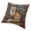 William Morris Fox Square Pillowcase Polyester Linen Velvet Creative Zip Decor Throw Pillow Case Home Cushion Cover