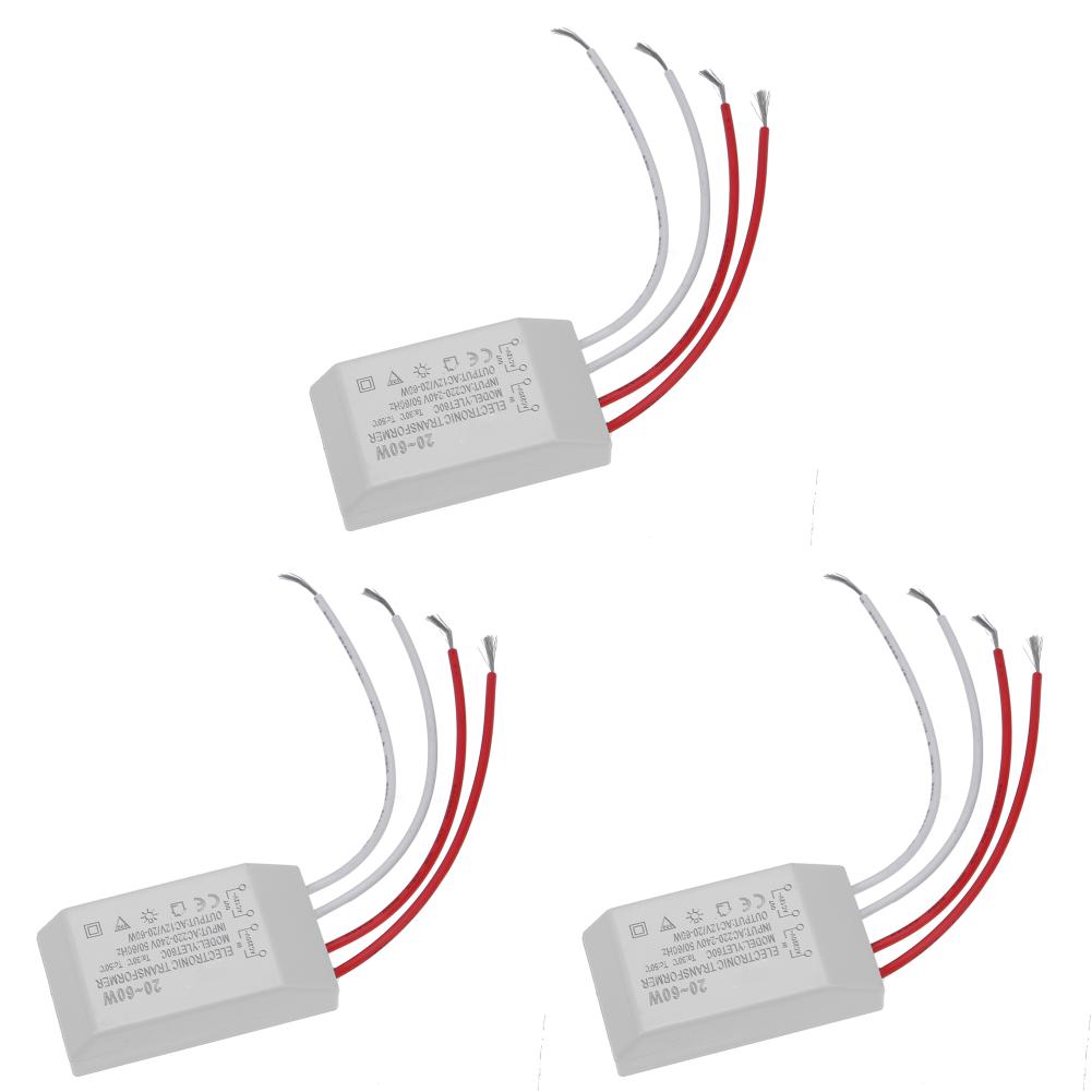AC 220V To AC 12V Electronic Transformer 20-60W Voltage Converter Halogen Light Electronic Transformer Power Supply Driver Adapt