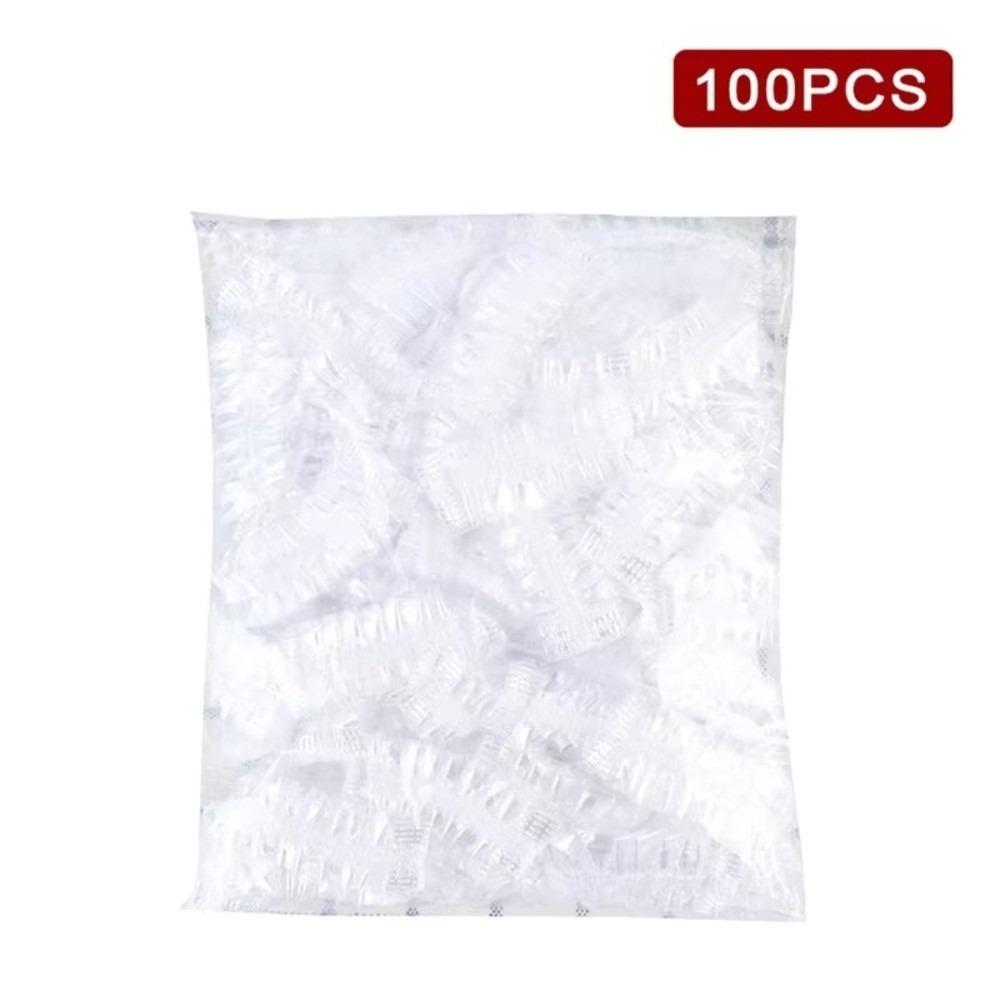 100PCS Elastic Hair Dyeing Ear Sleeve Waterproof Ear Protector Caps for Shower Salon