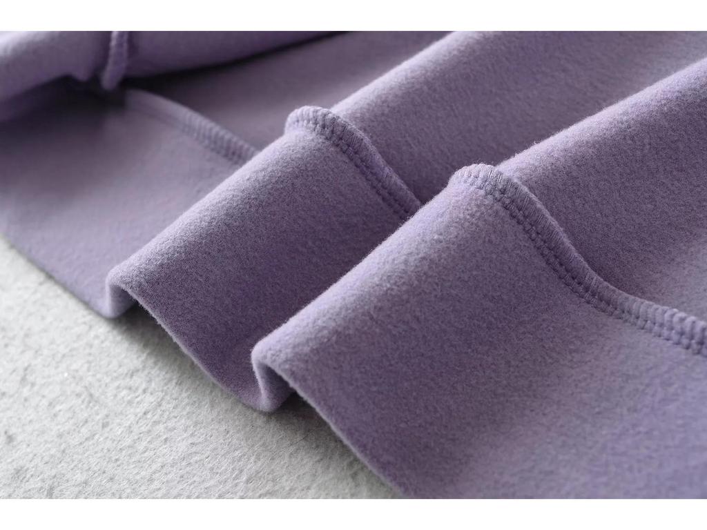 Women's American Style Thermal Fleece Slim Fit Hooded Yoga Sweatshirt with Double Zippers & Large Pockets for Autumn/Winter.