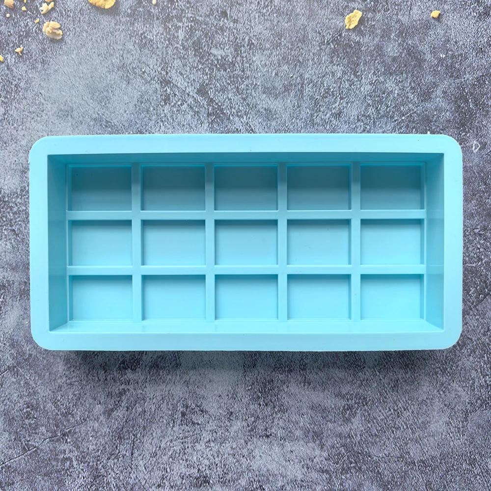 

1 шт. 15 сеток на всю страницу силиконовая форма для плитки шоколада Дубай фисташковый толстая форма для заполнения плитки форма для выпечки кубики льда