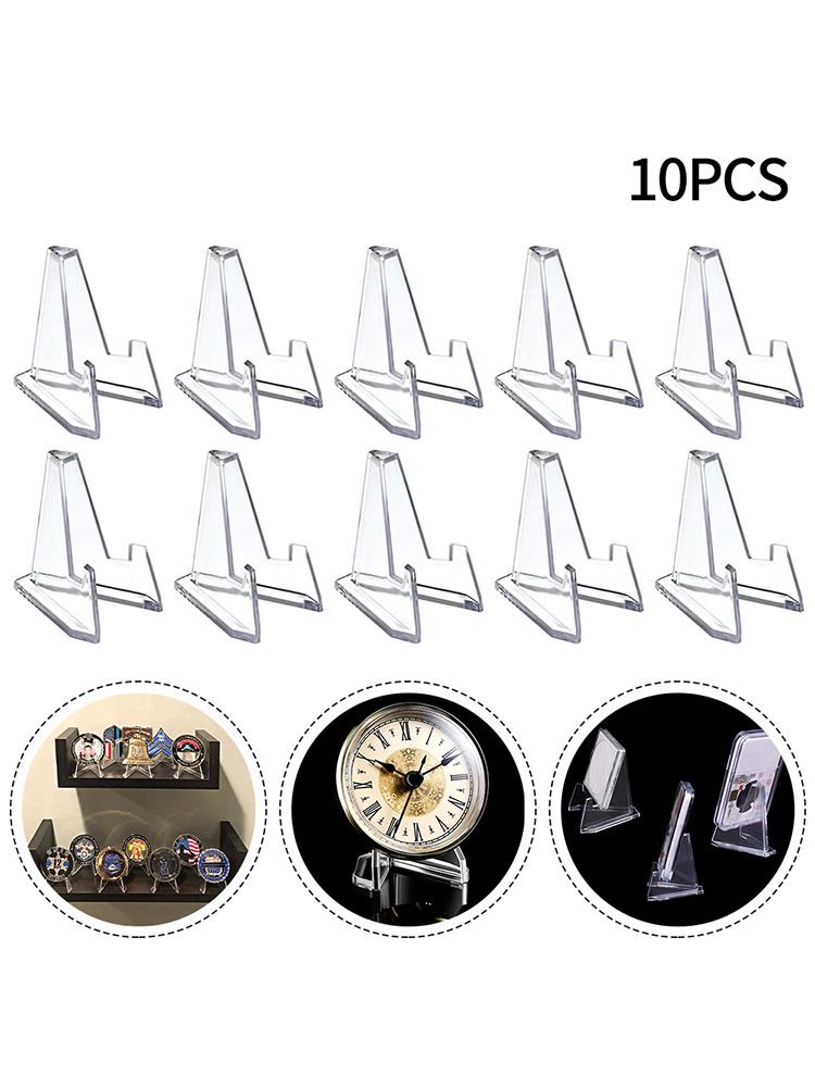 Clear Acrylic Commemorative Coin Display Stand Transparent Triangle Display Stand Desktop Storage Stand Counter Display Rack