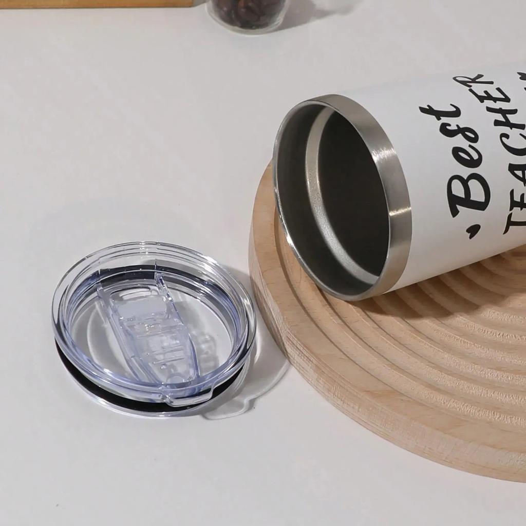 1pc Tumbler 20oz Stainless Steel Car Mug with Handle Straw Double Wall Thermal Iced Travel Cup Vacuum Insulated Coffee Cup