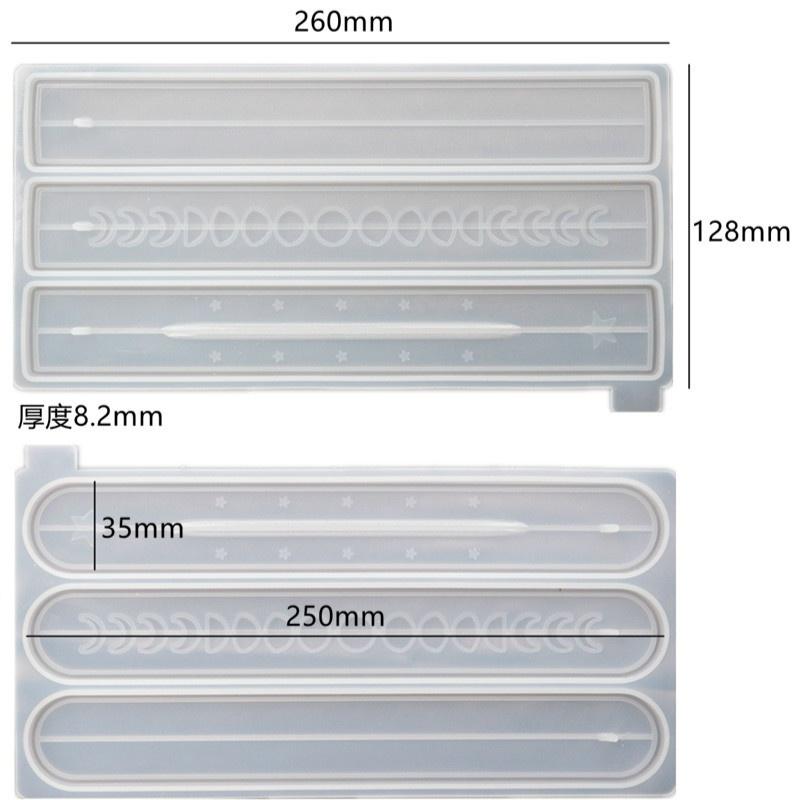 DIY Resin Epoxy Crystal Epoxy Mirror Silicone Moon Phase Star Incense Line Board Plug Silicone Mold Incense Box