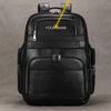 Double Layer Leather backpack For Men Large Capacity Travel Bag Business Computer Bag with USB Charging Laptop Backpacks