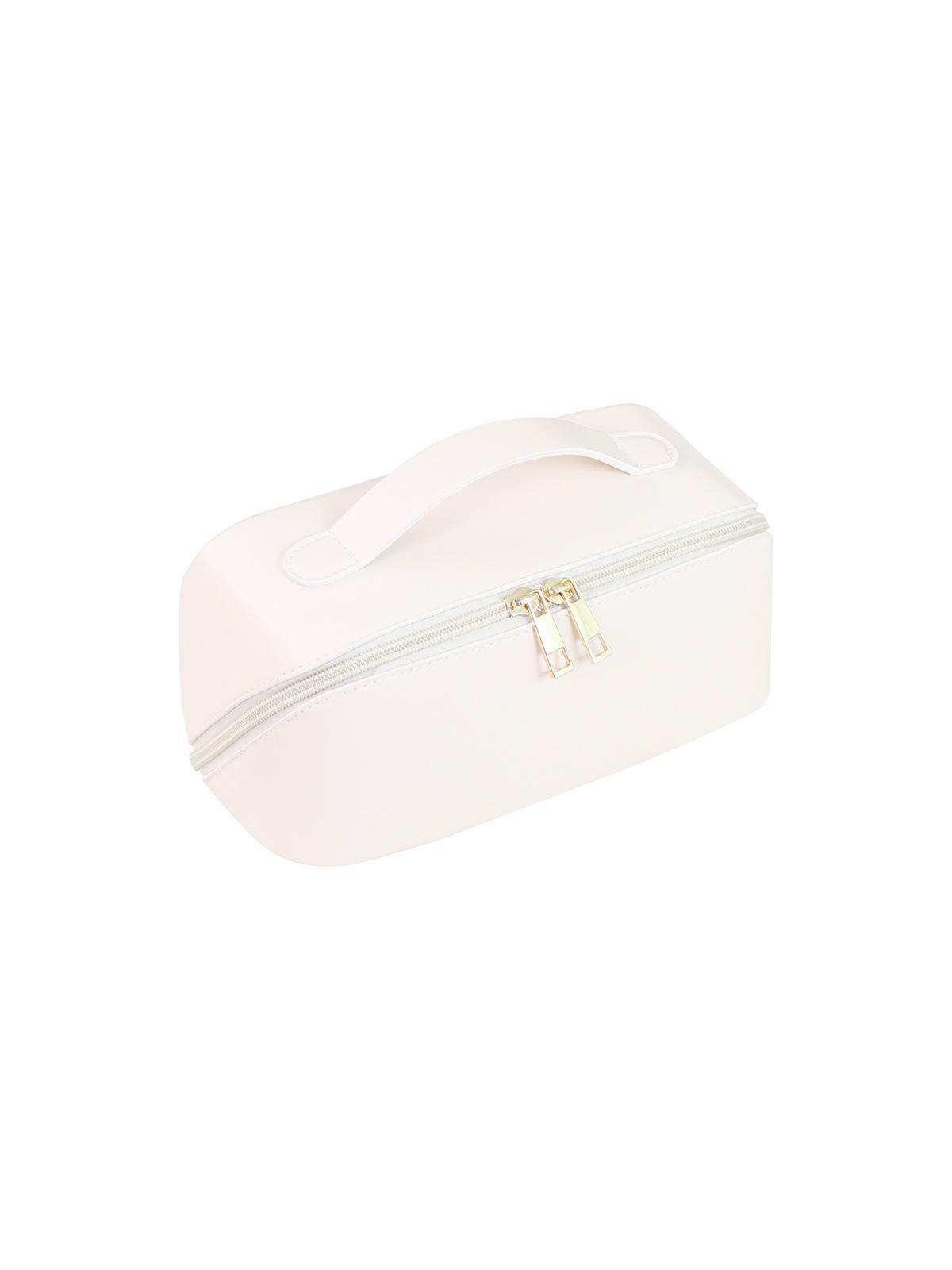 Elegant PU Cosmetic Bag: Spacious, Portable Makeup Box & Toiletry Organizer for Women