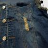 Men's Slim-fit Trend Men's Denim Vest Large Size Motorcycle Vest Waistcoat Ripped Men's Vest