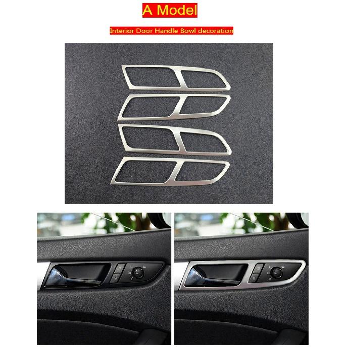 Car Styling Carbon Fiber Interior Door Handle Bowl Decoration Covers Stickers Trim For VW Volkswagen Passat B7 Auto Accessories