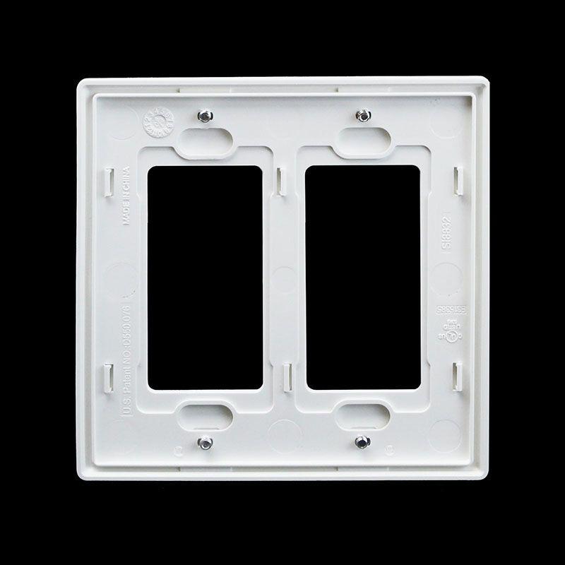 Sleek And Durable White Decorator Outlet Wall Plate Rocker Switch Cover For Home