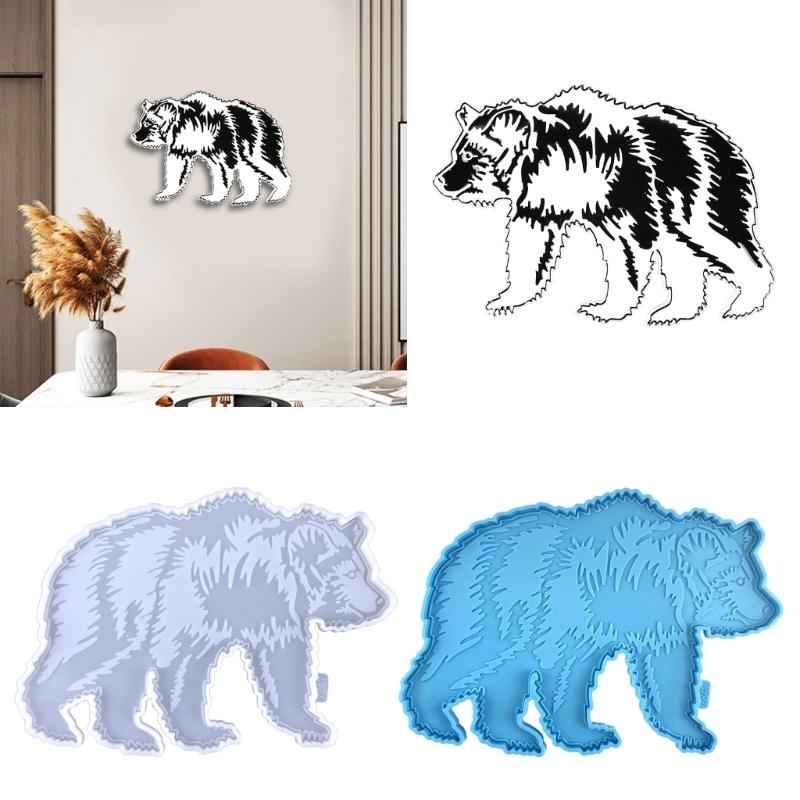 Large Bear Shaped Resin Moulds Halloween Yard Decorations Bear Silicone Moulds Party Home Wall Ornaments Casting Gadget