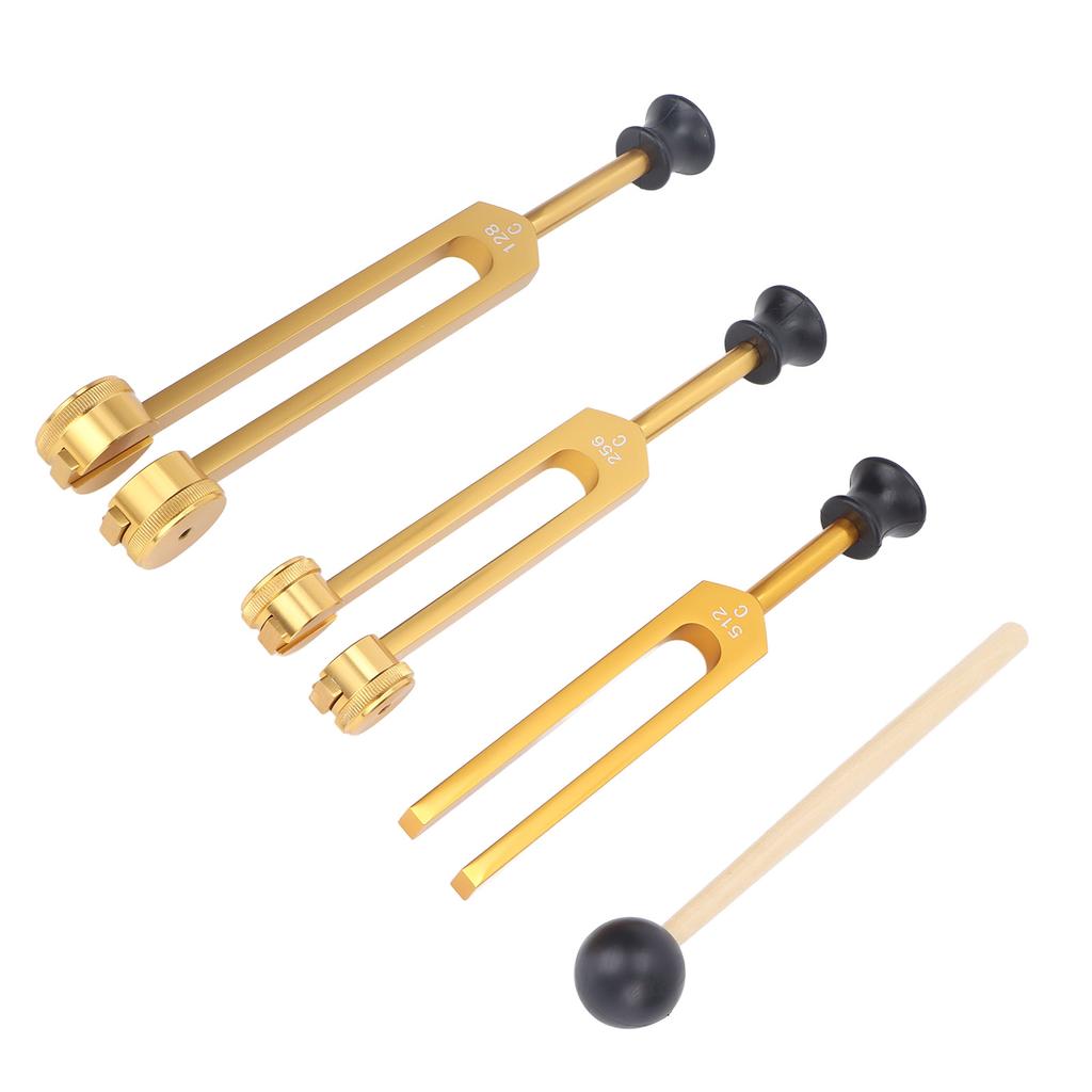 Aluminum Alloy Tuning Fork Set 128 256 512Hz Portable Tuning Fork Healing Instrument for Home Clinical
