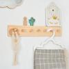 Creative Wave Iron Hook Row Hook Wooden Coat Rack Hooks Punching Towel Hanger Nordic White Wall Hooks For Coats Nordic Wooden