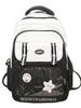 Color Contrast Student Backpack With Nylon Construction And Multifunctional Design