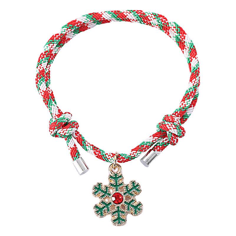 Colorful Christmas Cartoon Pendant Bracelet - Creative Holiday Jewelry