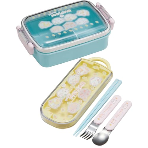 Skater Children's Lunch Box, 450ml, Antibacterial, Featuring Puipui Molcar Fluffy Crayons, Made in Japan (RBF3ANAG-A)