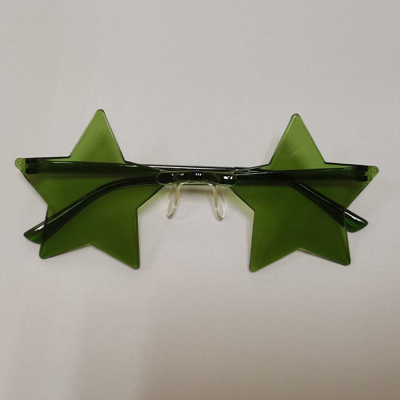 Ochelari de soare cu stea subțiri, culoare ocean, fără rame, personalizați, colorați, pentru dans, oglindă integrată de culoare bomboană