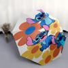 Stitch,Cartoon Themed Automatic Opening and Closing Folding Umbrella, Reinforced 8 Ribs, Compact Travel Design, Fashionable Folding Umbrella