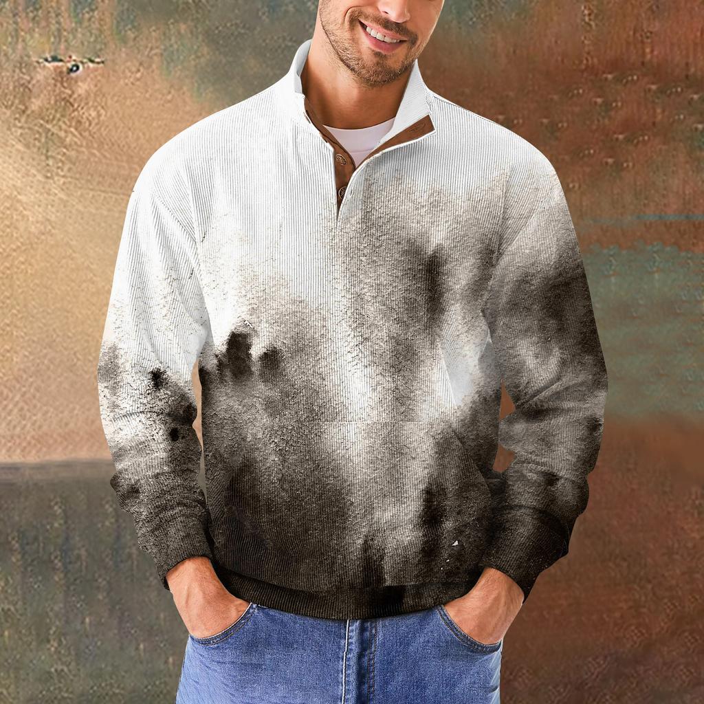 Men's Retro Casual Gradient Printed Sweatshirt